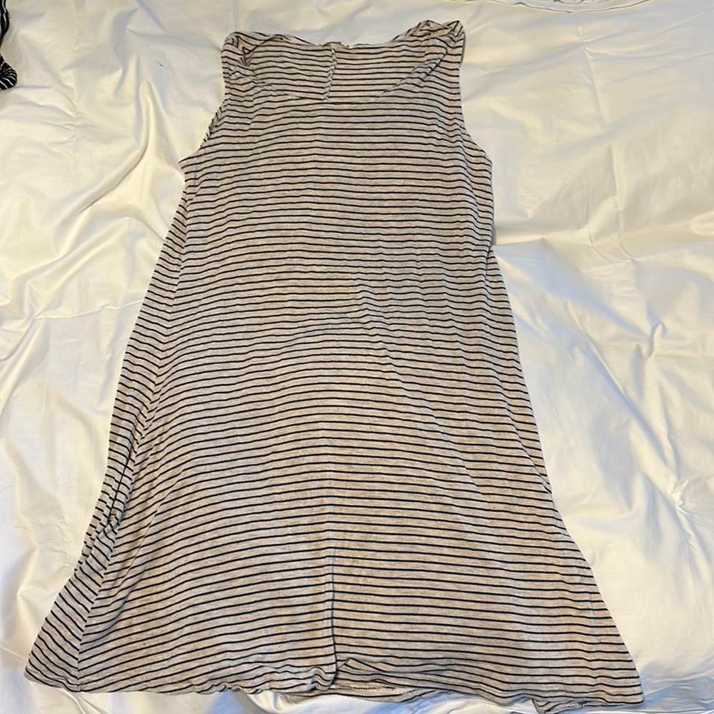 Olivia Rae dress (medium) cream with black stripes